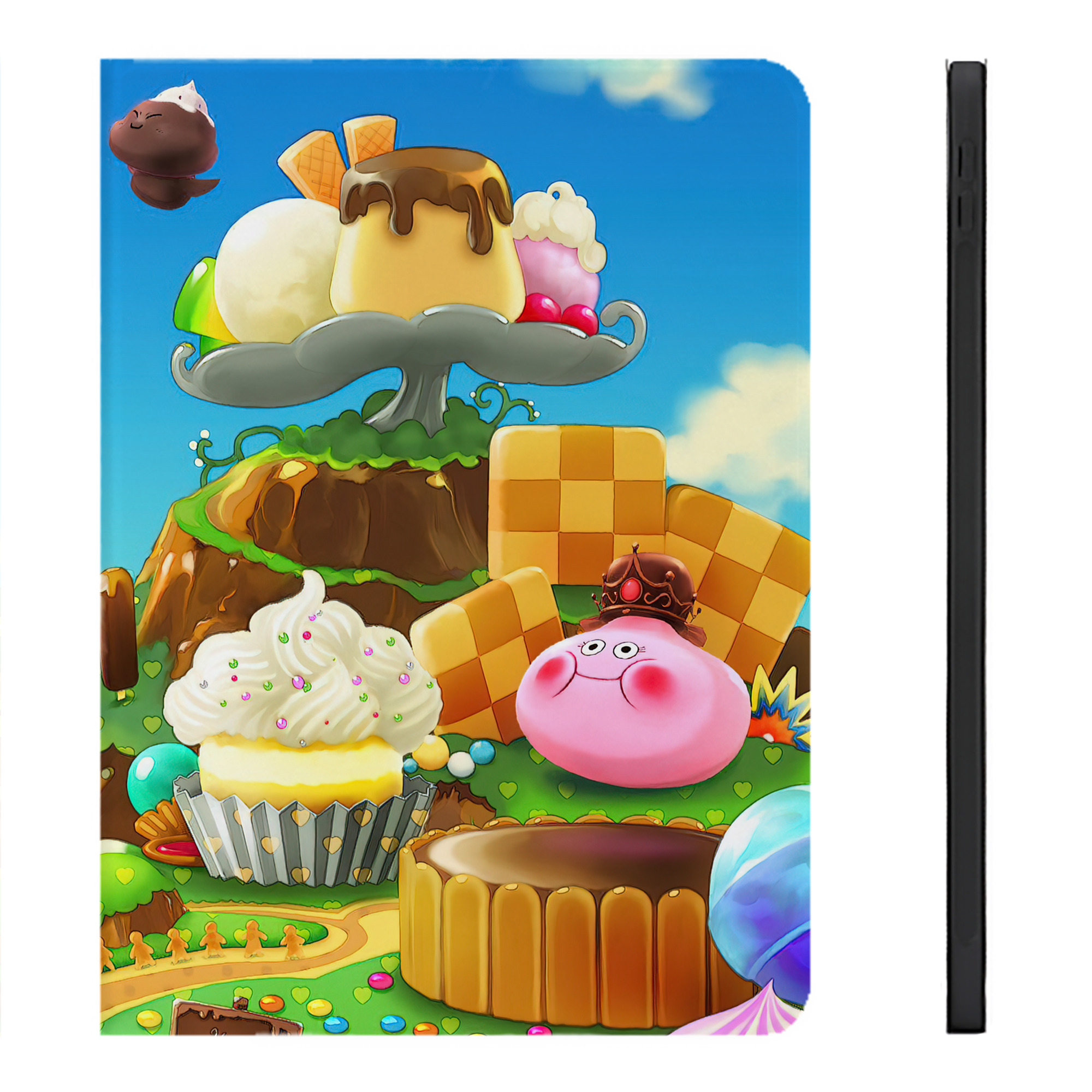 （画像用） ドラゴンクエスト Doragon Kuesuto Dragon Quest IPadケース ペンホルダー付き ブックスタイルデザイン